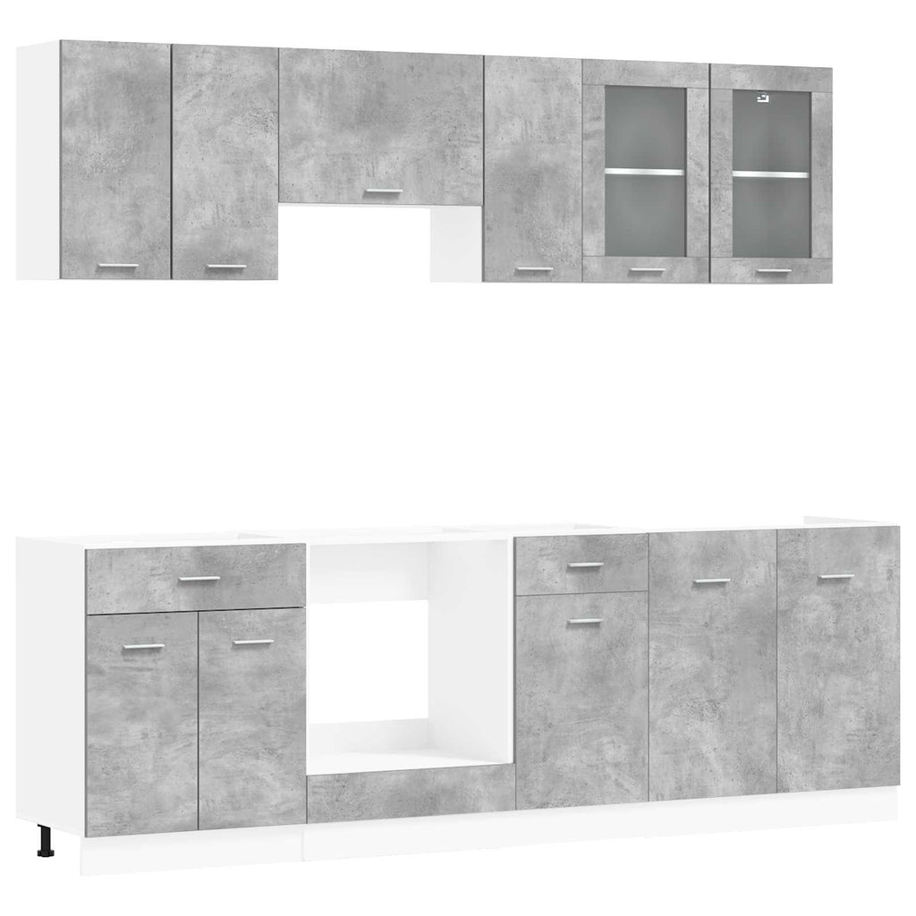 Kücheneinheit Lyon 8 pcs Holzwerkstoff