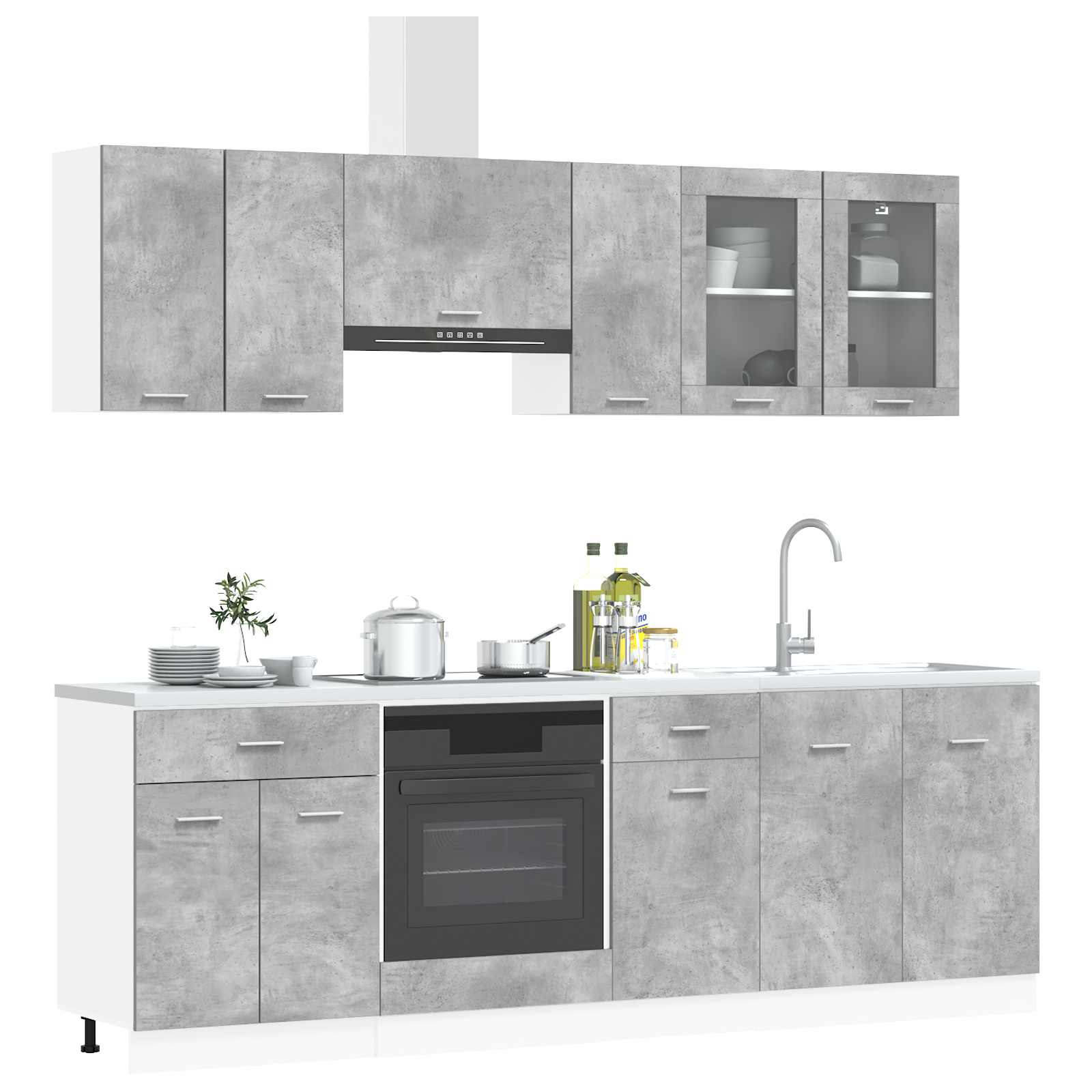 Kücheneinheit Lyon 8 pcs Holzwerkstoff