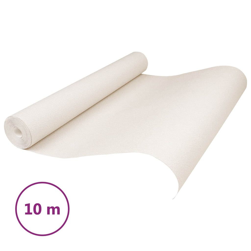 3D Solid Tapete Gestreift Creme 10 x 0,53 m Vliesstoff