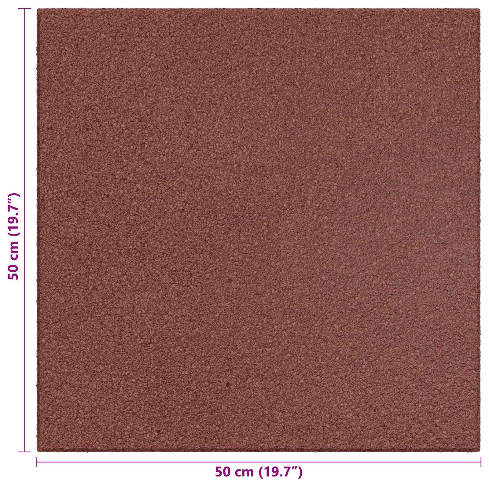 Sturzschutzfliesen 6 pcs Rot 50 x 50 cm Gummi