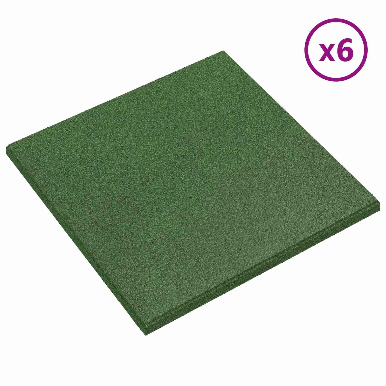 Sturzschutzfliesen 6 pcs Grün 50 x 50 cm Gummi