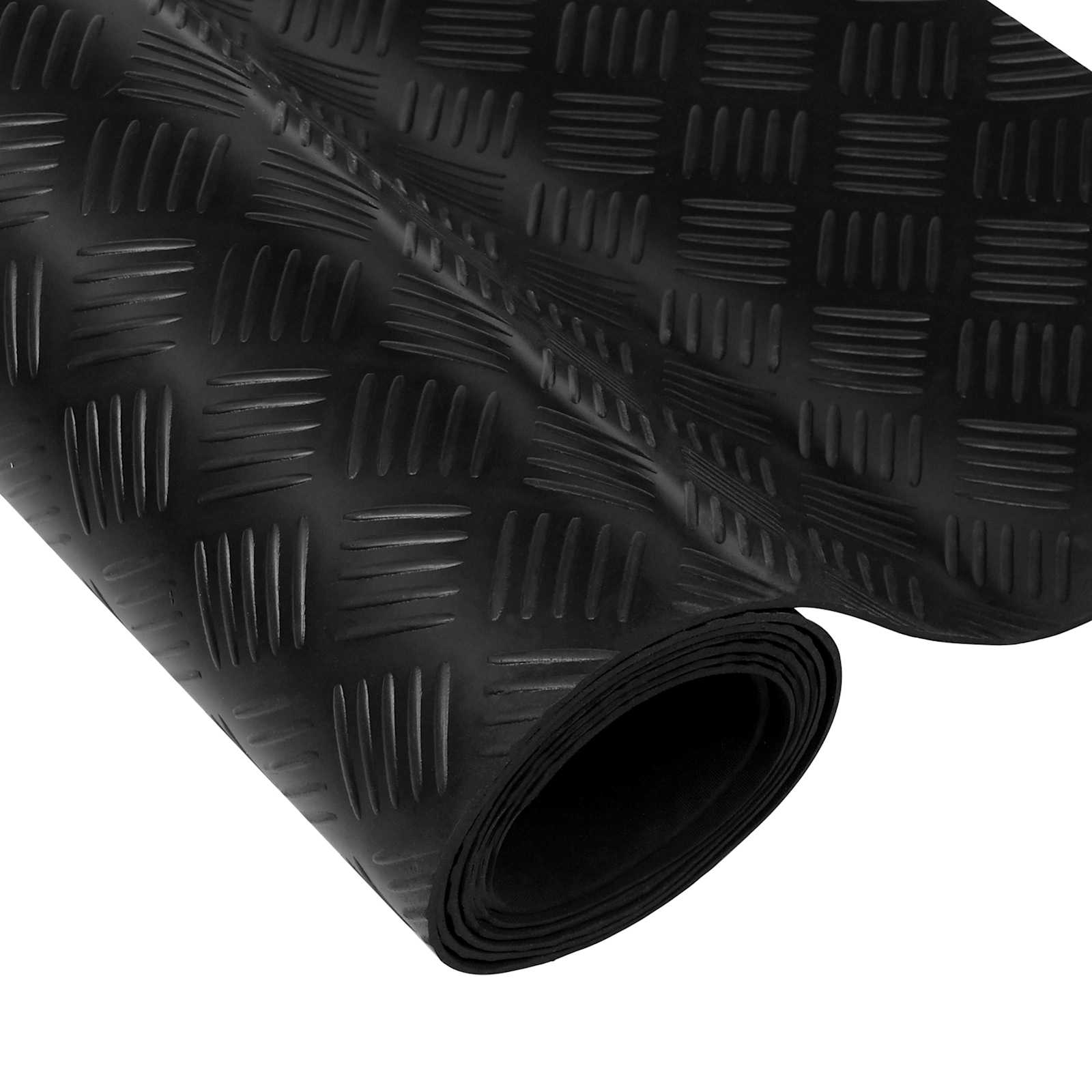Bodenbelag Schwarz 1 x 5 m Gummi