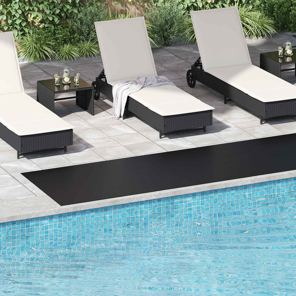 Bodenbelag Schwarz 1 x 5 m Gummi