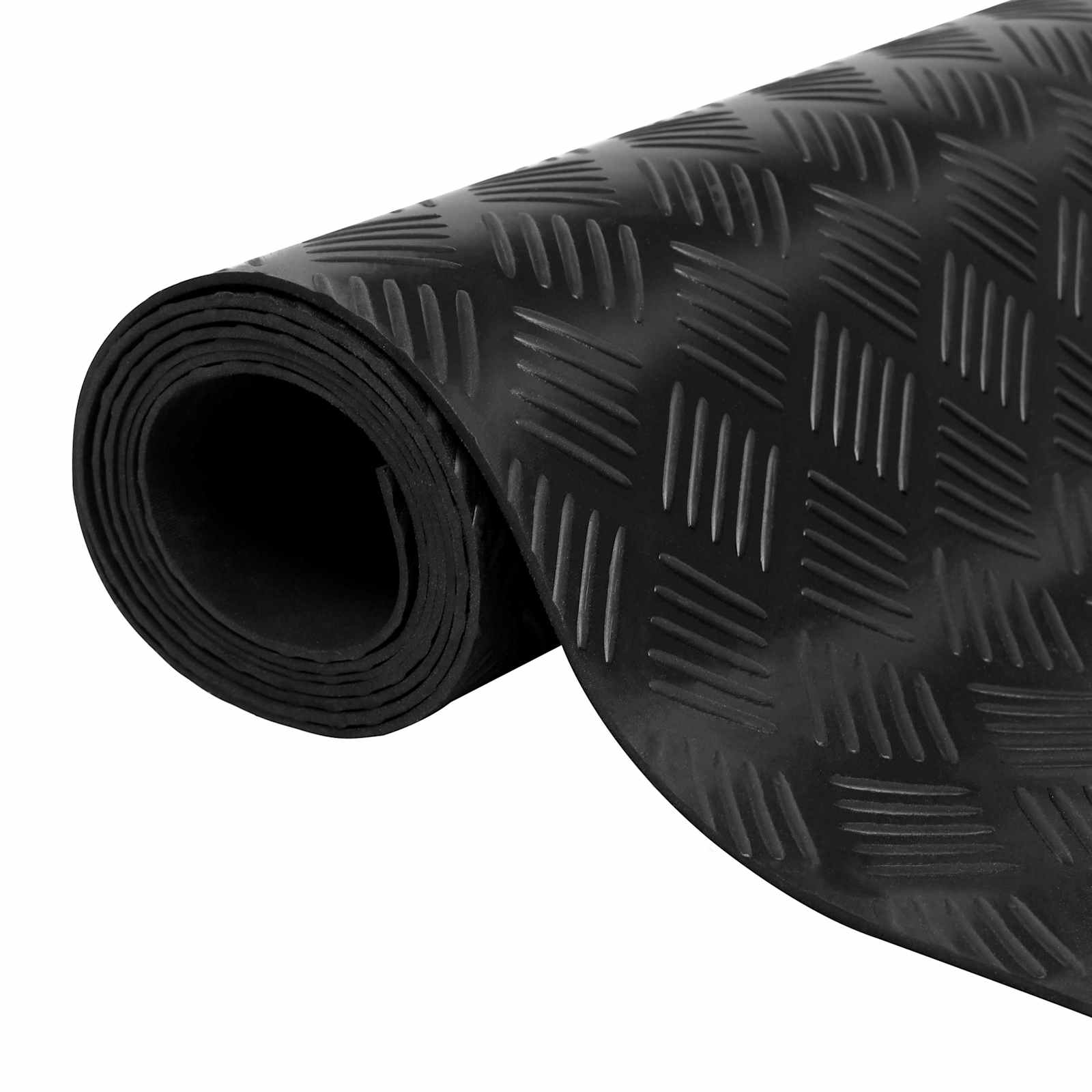 Bodenbelag Schwarz 1 x 5 m Gummi