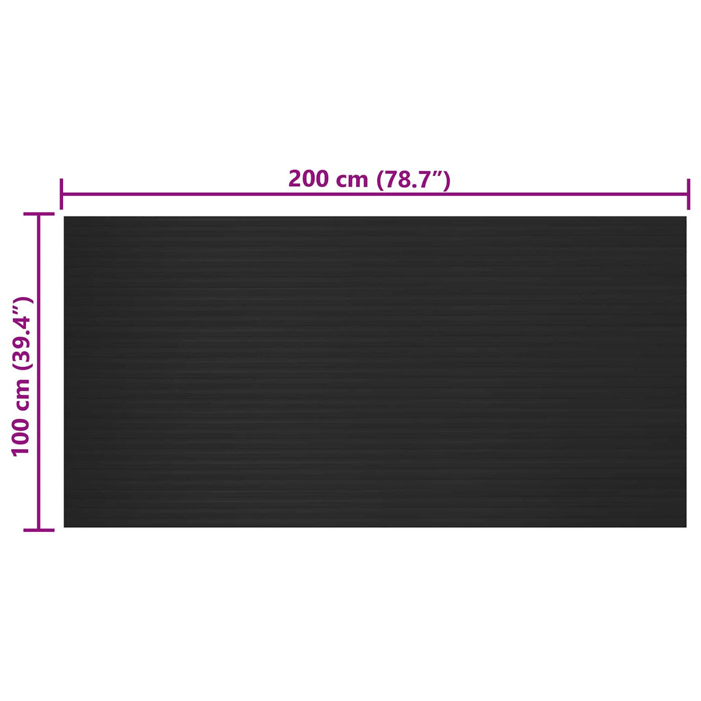 Bodenbelag Schwarz 1 x 2 m Gummi