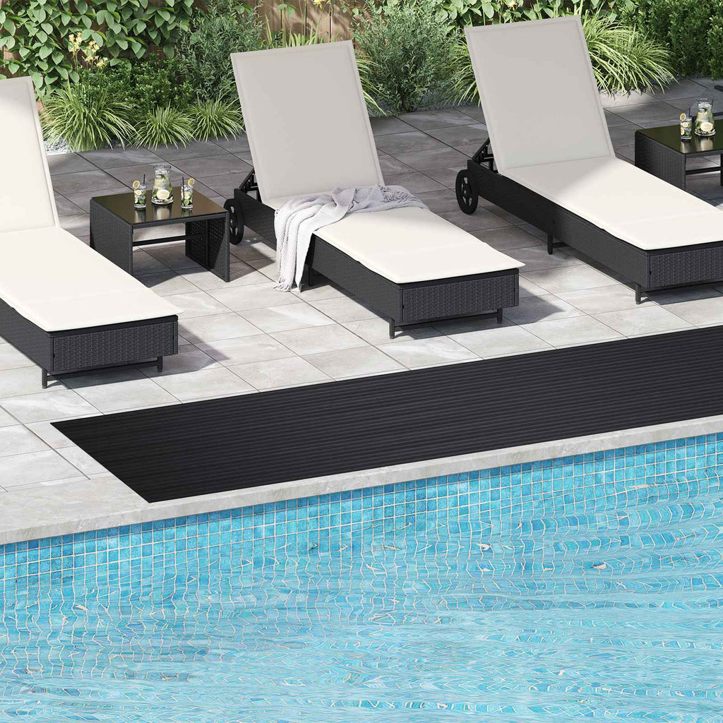 Bodenbelag Schwarz 1 x 5 m Gummi