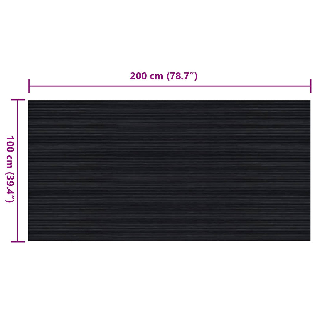 Bodenbelag Schwarz 1 x 2 m Gummi