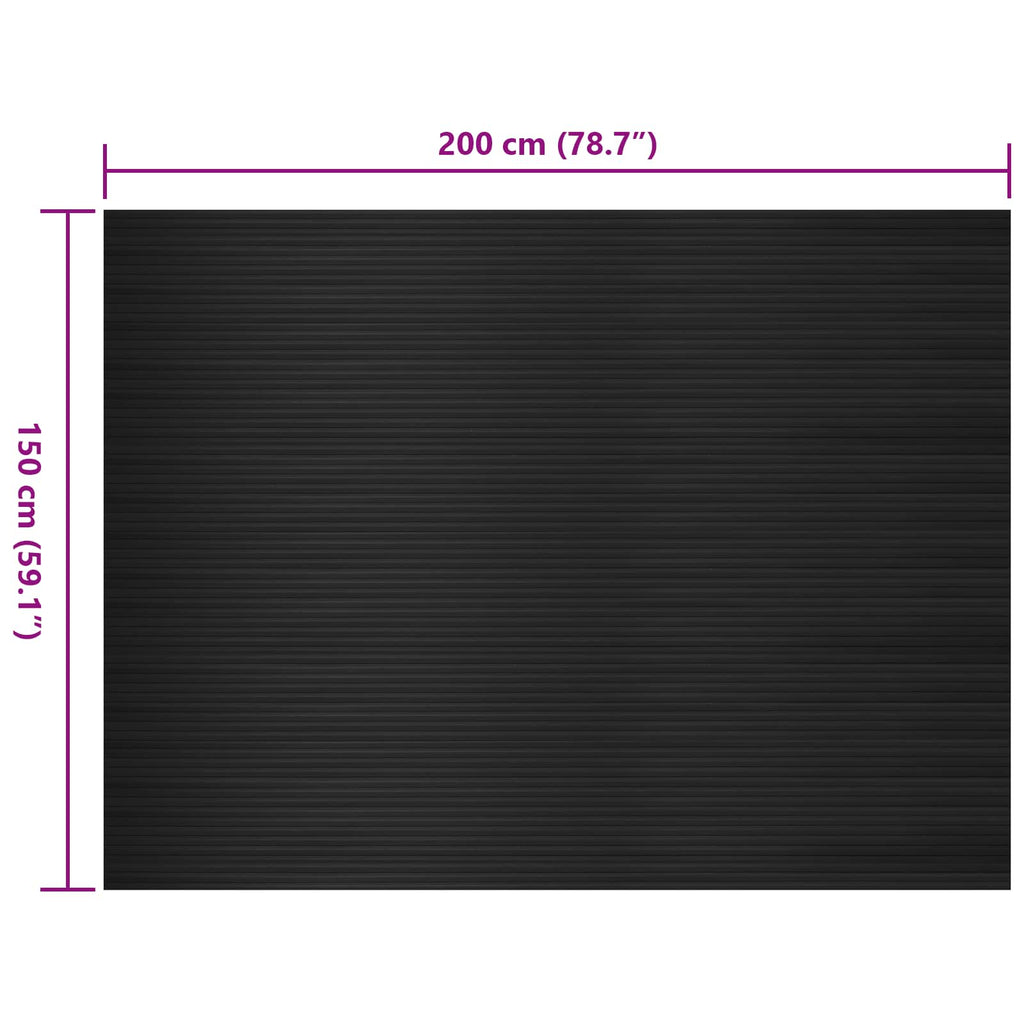 Bodenbelag Schwarz 1,5 x 2 m Gummi