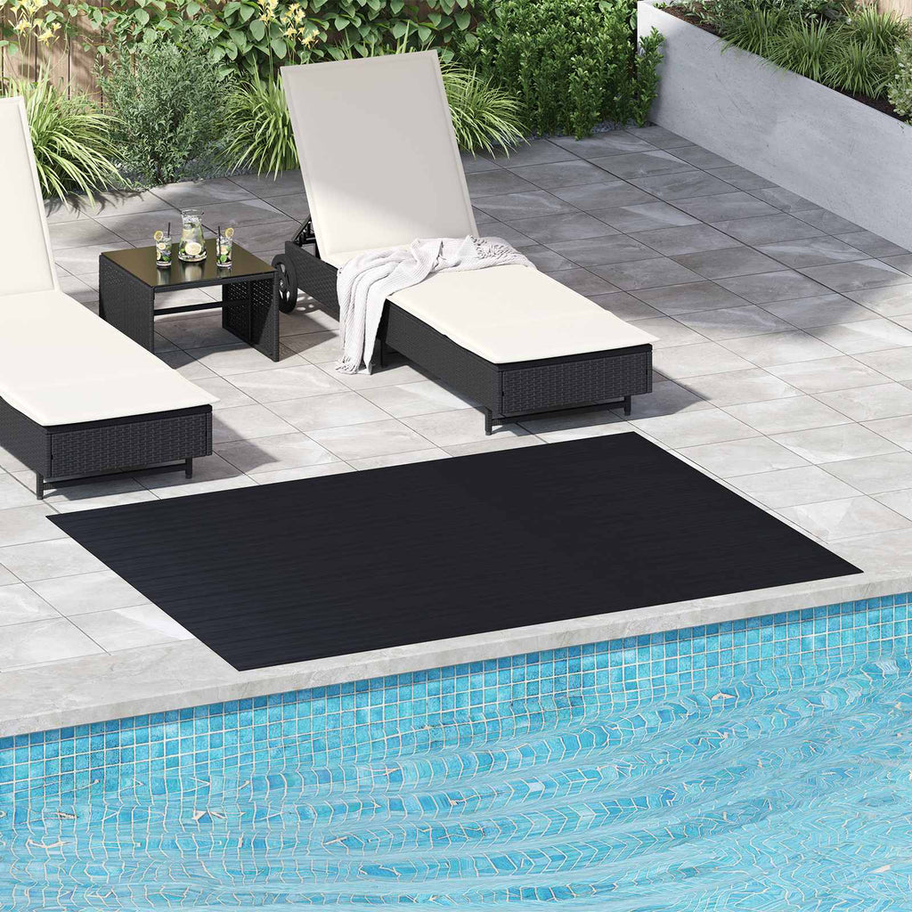 Bodenbelag Schwarz 1,5 x 2 m Gummi