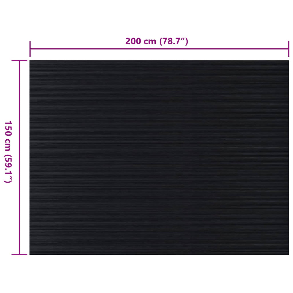 Bodenbelag Schwarz 1,5 x 2 m Gummi
