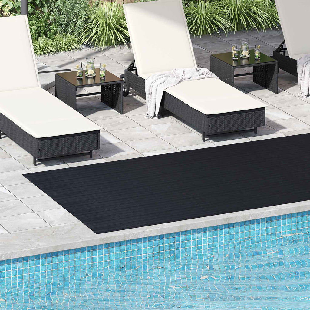 Bodenbelag Schwarz 1,5 x 4 m Gummi
