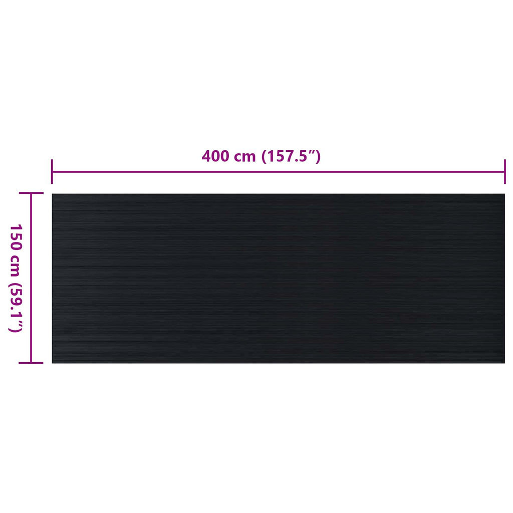 Bodenbelag Schwarz 1,5 x 4 m Gummi