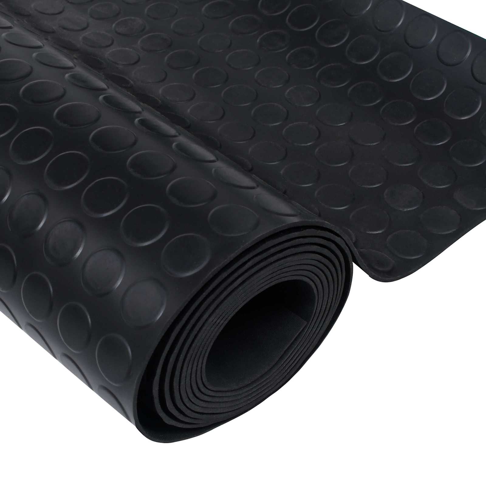 Bodenbelag Schwarz 1,5 x 4 m Gummi