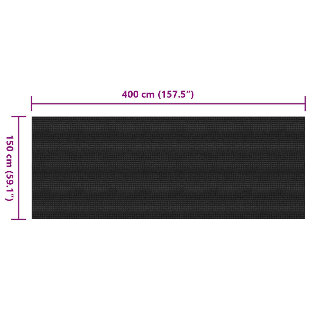 Bodenbelag Schwarz 1,5 x 4 m Gummi