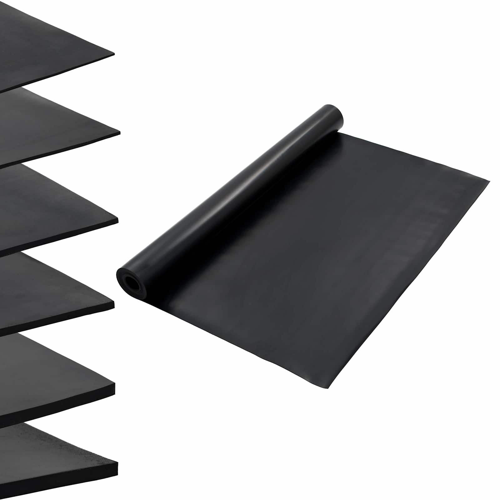 Bodenbelag Schwarz 1,2 x 5 m Gummi
