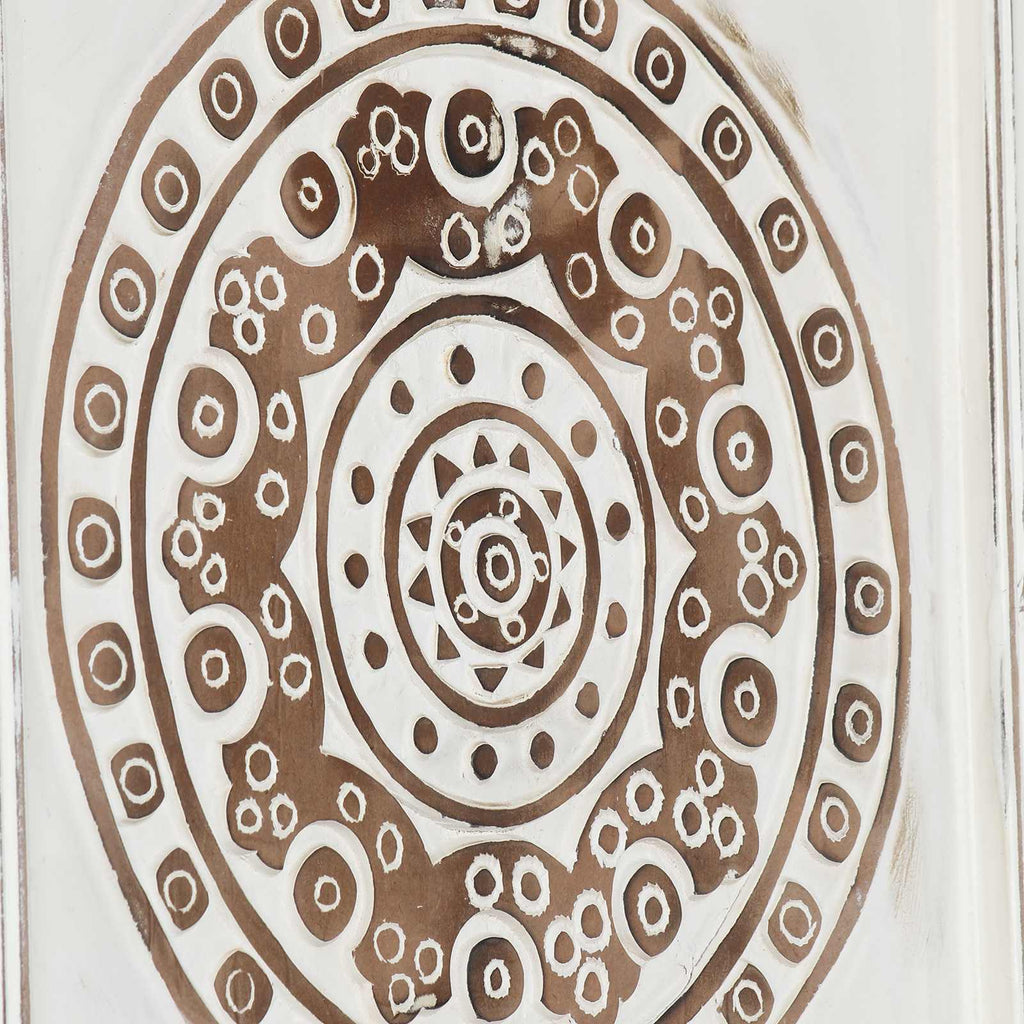 Kunst Dekoration 2 pcs Braun und Weiß 40 x 40 x 1,5 cm