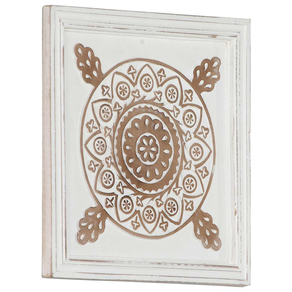 Kunst Dekoration 2 pcs Braun und Weiß 40 x 40 x 1,5 cm