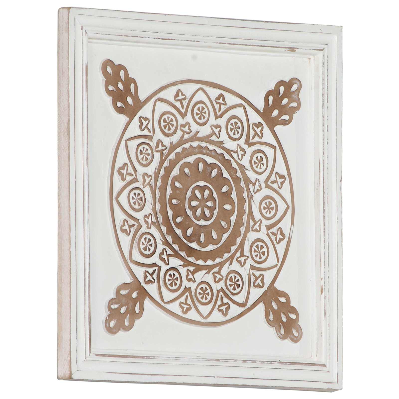 Kunst Dekoration 2 pcs Braun und Weiß 40 x 40 x 1,5 cm