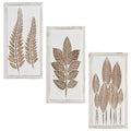 Kunst Dekoration 3 pcs Braun und Weiß 40 x 40 x 1,5 cm