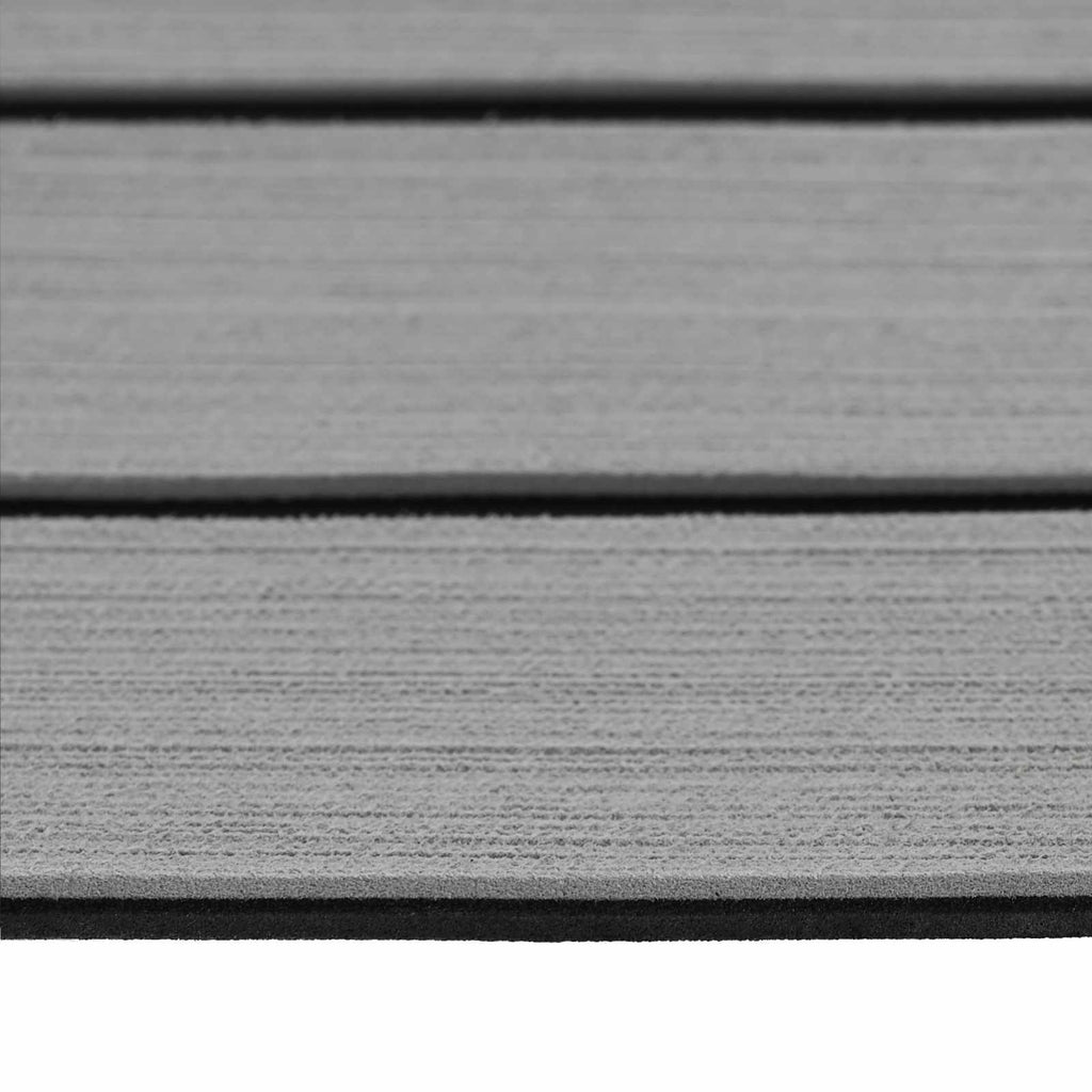 Bootsmatte Gestreift Hellgrau und Schwarz 240 x 90 cm EVA