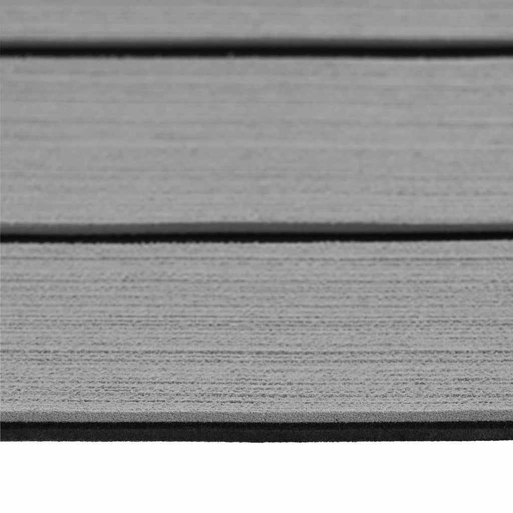 Bootsmatte Gestreift Hellgrau und Schwarz 240 x 60 cm EVA