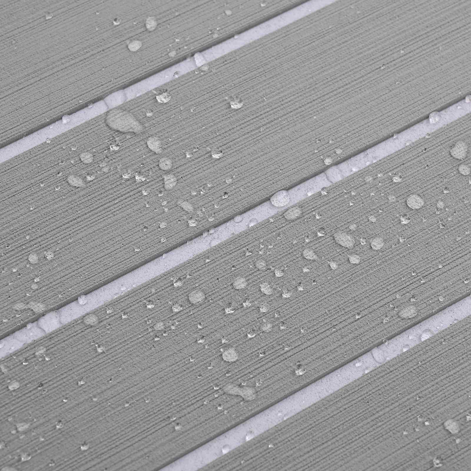 Bootsmatte Gestreift Hellgrau und Weiß 240 x 60 cm EVA