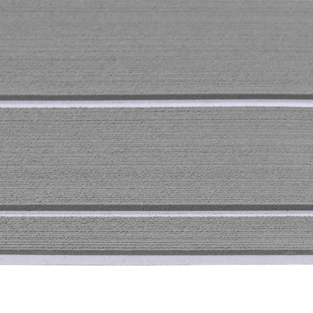 Bootsmatte Gestreift Hellgrau und Weiß 240 x 60 cm EVA