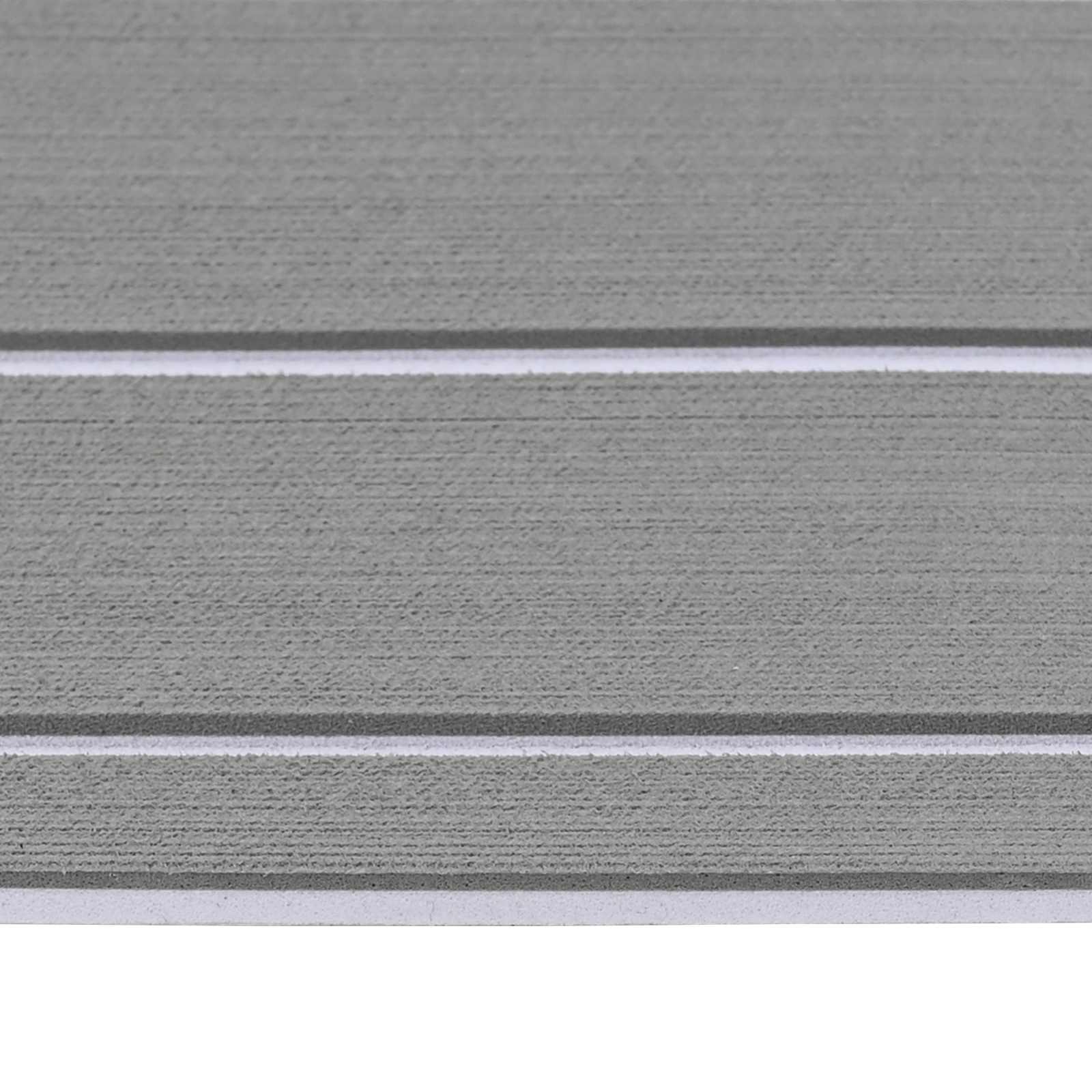 Bootsmatte Gestreift Hellgrau und Weiß 240 x 60 cm EVA