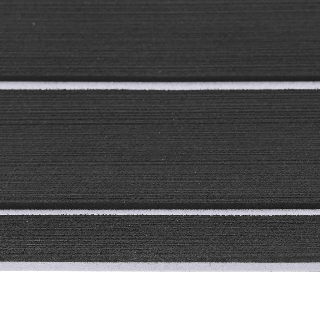 Bootsmatte Gestreift Dunkelgrau und Weiß 240 x 60 cm EVA