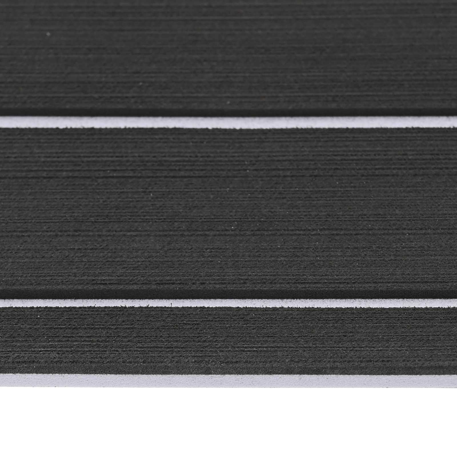 Bootsmatte Gestreift Dunkelgrau und Weiß 240 x 60 cm EVA
