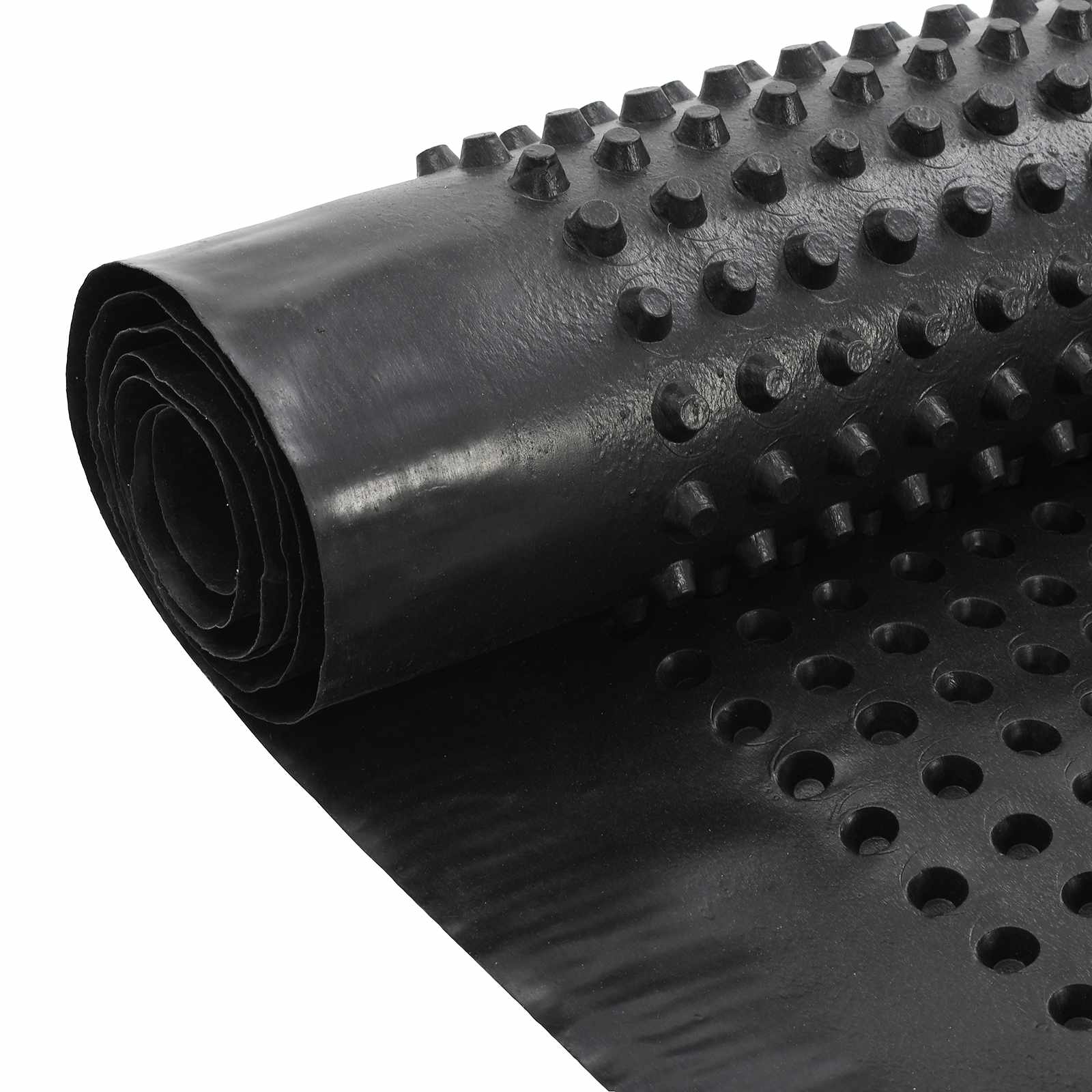 Dimpled Drainage Sheet Schwarz 1 x 10 m HDPE