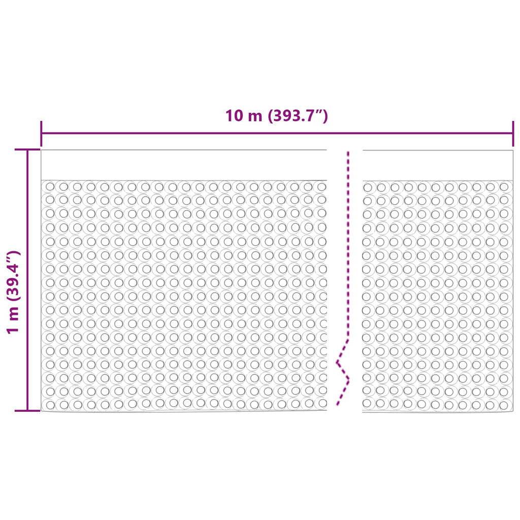 Dimpled Drainage Sheet Schwarz 1 x 10 m HDPE