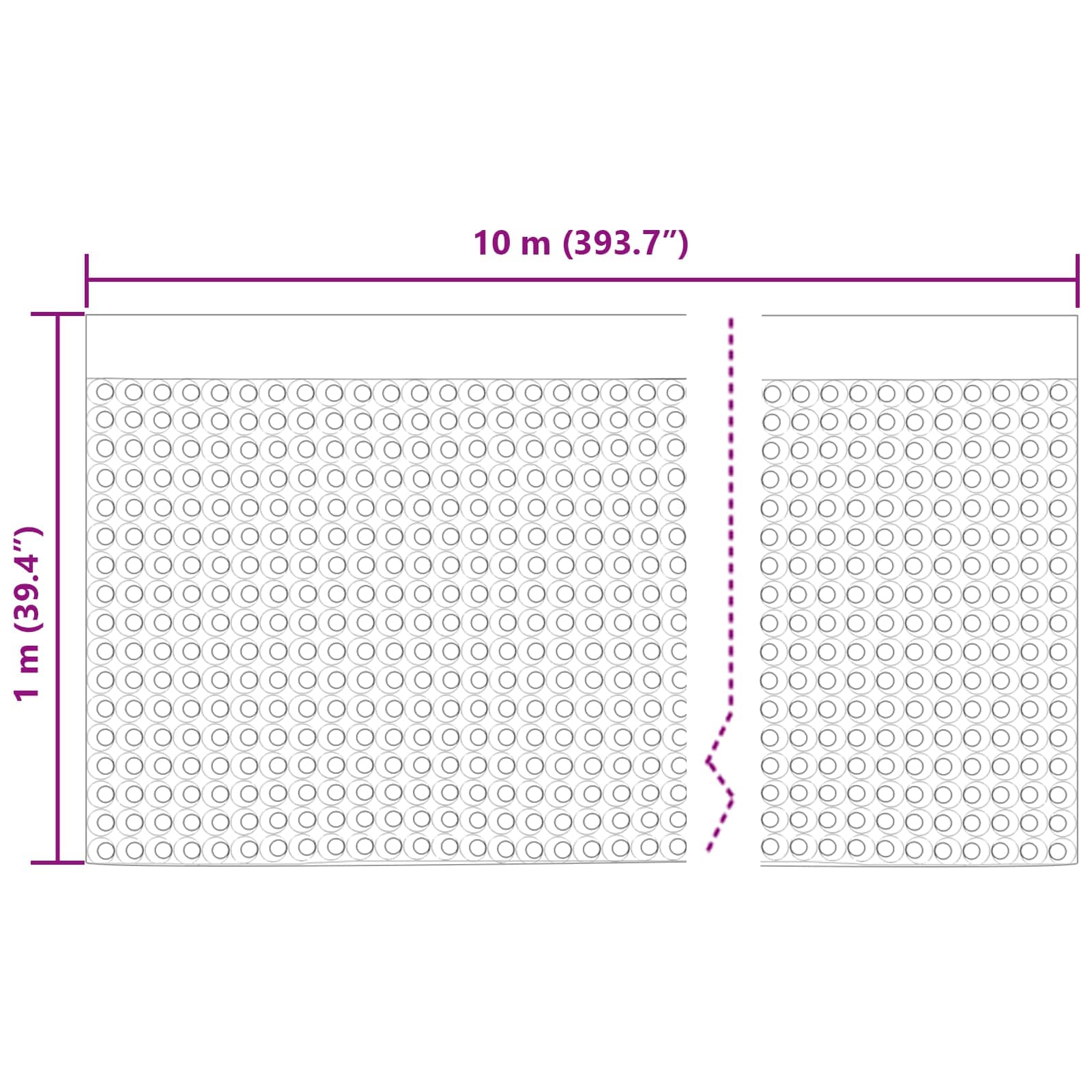 Dimpled Drainage Sheet Schwarz 1 x 10 m HDPE