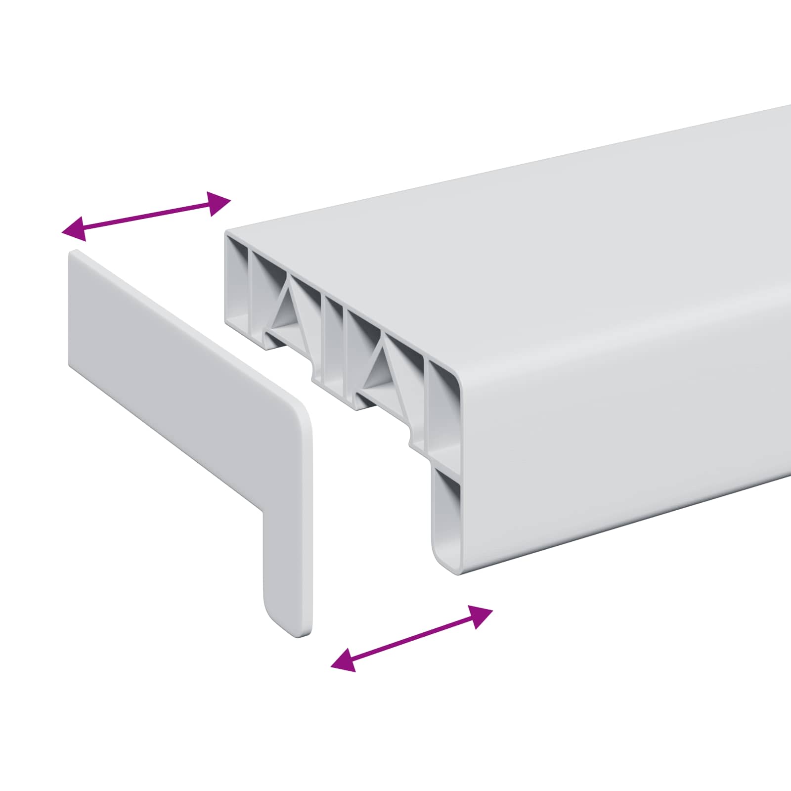 Fensterbank Weiß 120 x 10 x 4,5 cm PVC