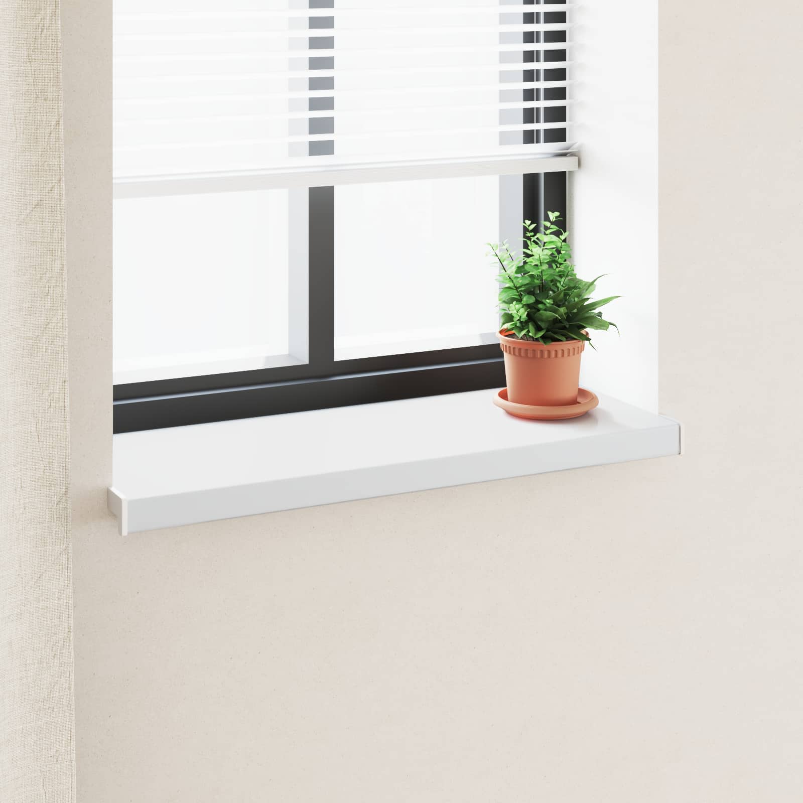Fensterbank Weiß 100 x 35 x 4,5 cm PVC
