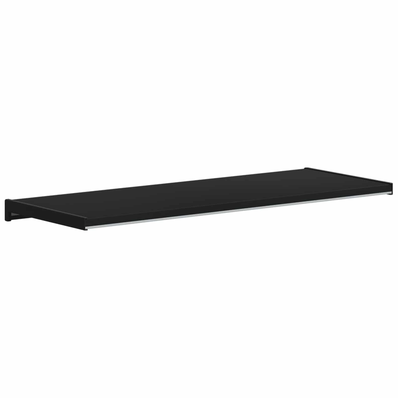 Fensterbank Schwarz mit Holzmaserung 60 x 30 x 4,5 cm PVC