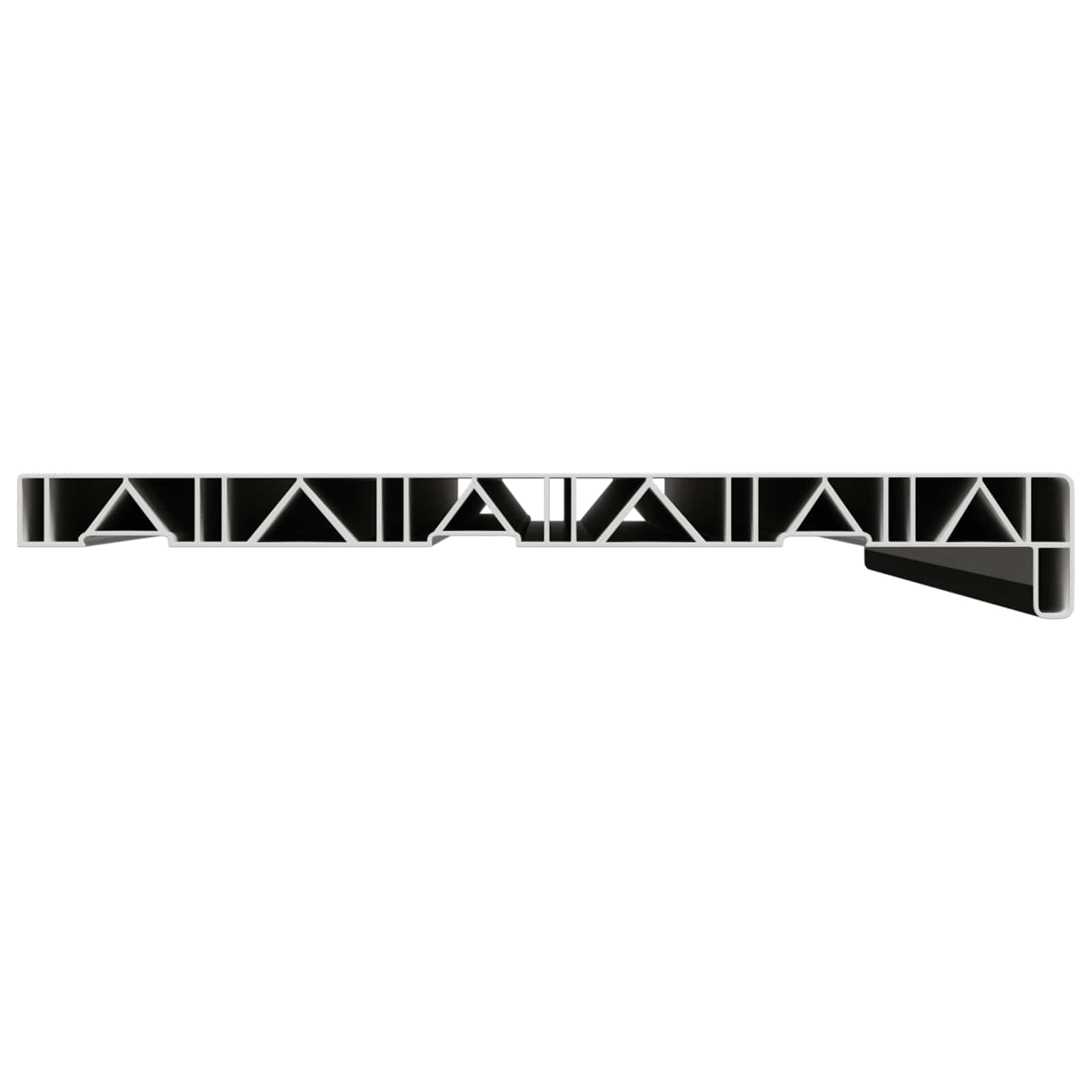 Fensterbank Schwarz mit Holzmaserung 80 x 30 x 4,5 cm PVC