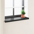 Fensterbank Schwarz mit Holzmaserung 60 x 35 x 4,5 cm PVC