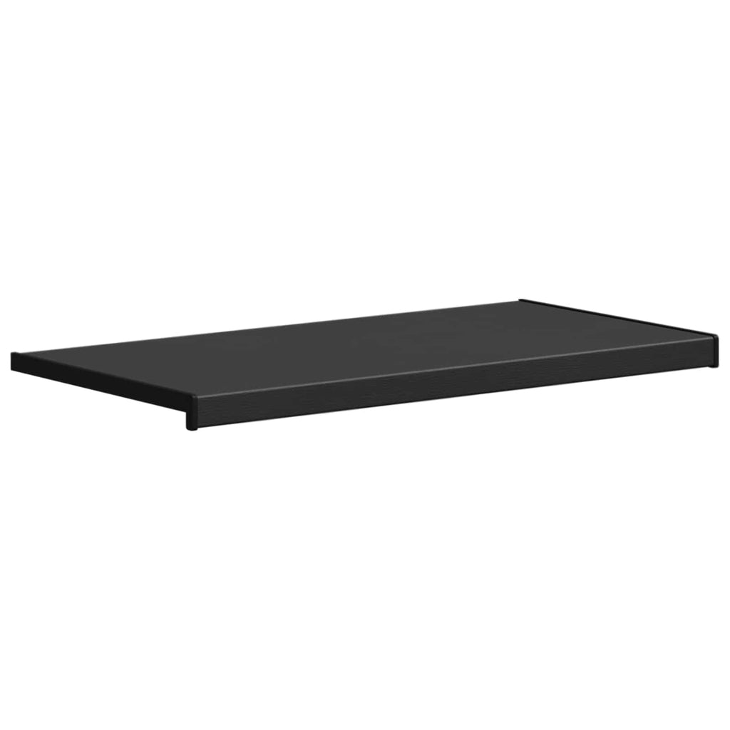 Fensterbank Schwarz mit Holzmaserung 80 x 40 x 4,5 cm PVC