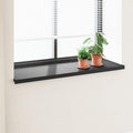 Fensterbank Schwarz mit Holzmaserung 140 x 50 x 4,5 cm PVC