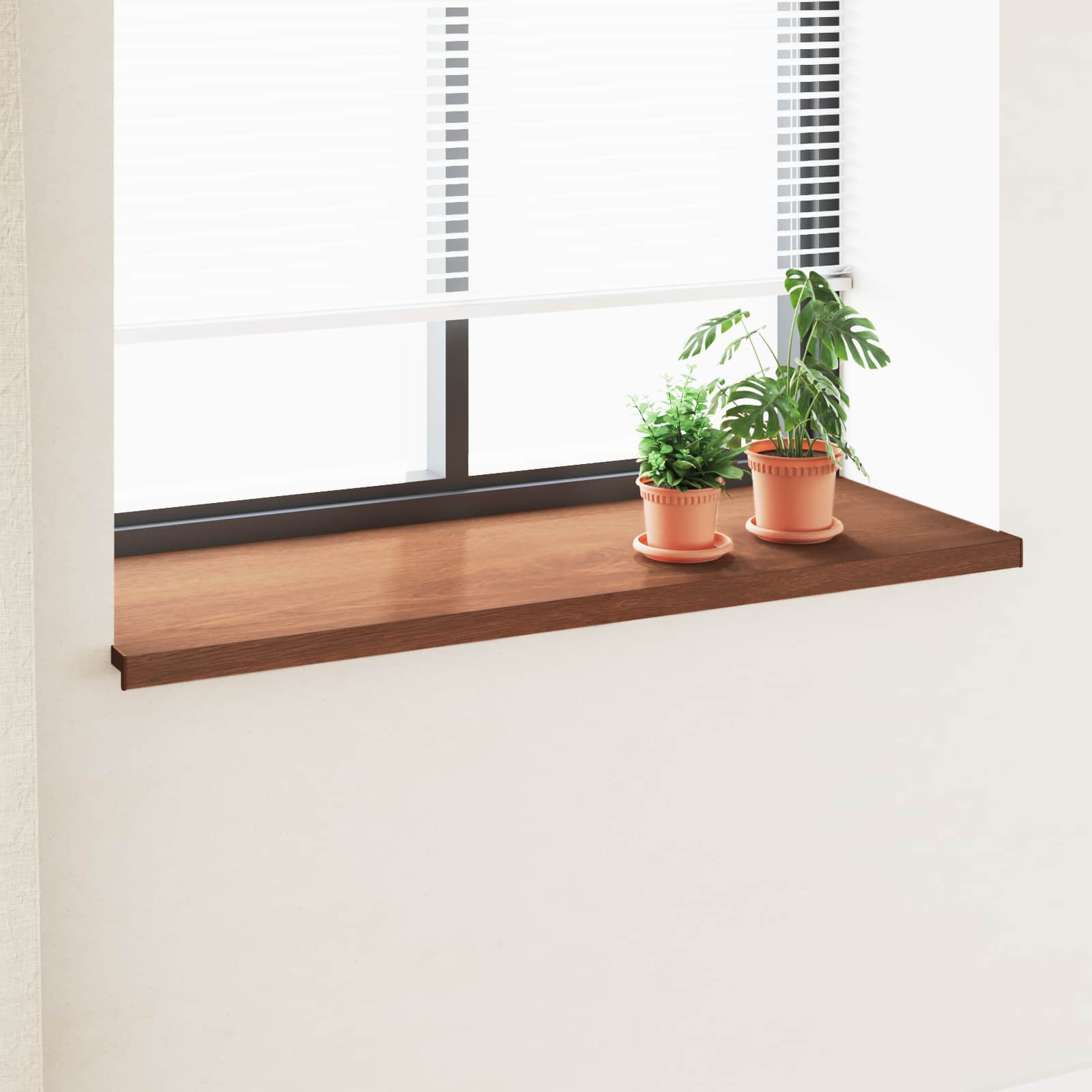 Fensterbank Braunes Holz 160 x 50 x 4,5 cm PVC