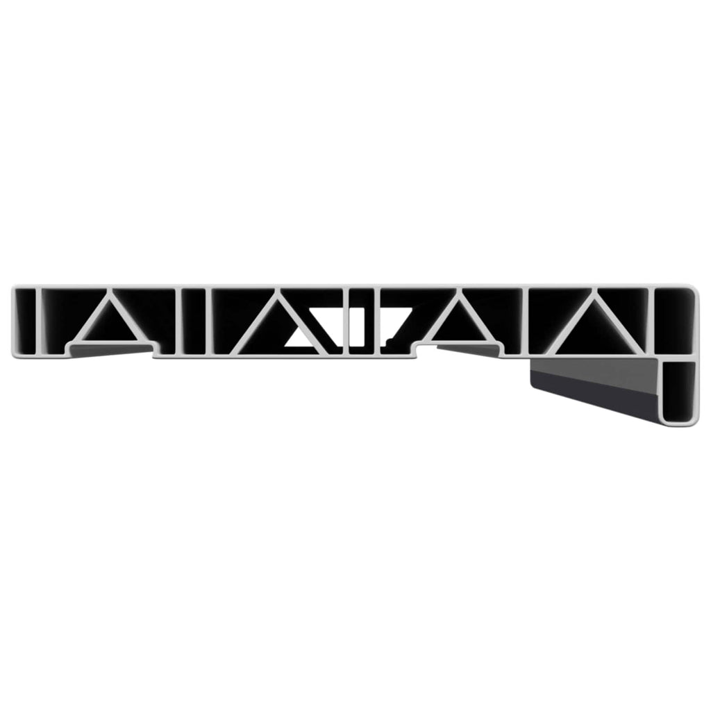Fensterbank Anthrazit mit Holzmaserung 100 x 20 x 4,5 cm PVC
