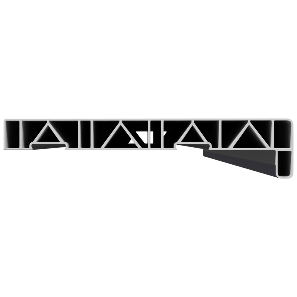 Fensterbank Anthrazit mit Holzmaserung 120 x 20 x 4,5 cm PVC