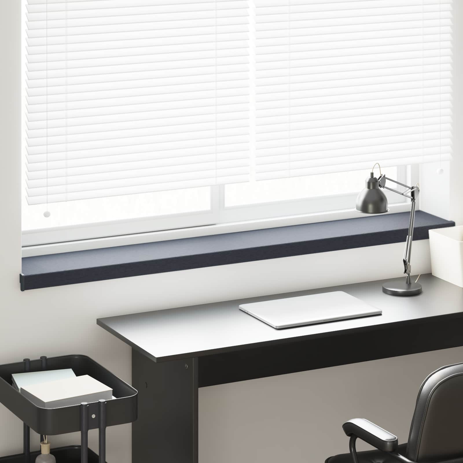 Fensterbank Anthrazit mit Holzmaserung 160 x 20 x 4,5 cm PVC