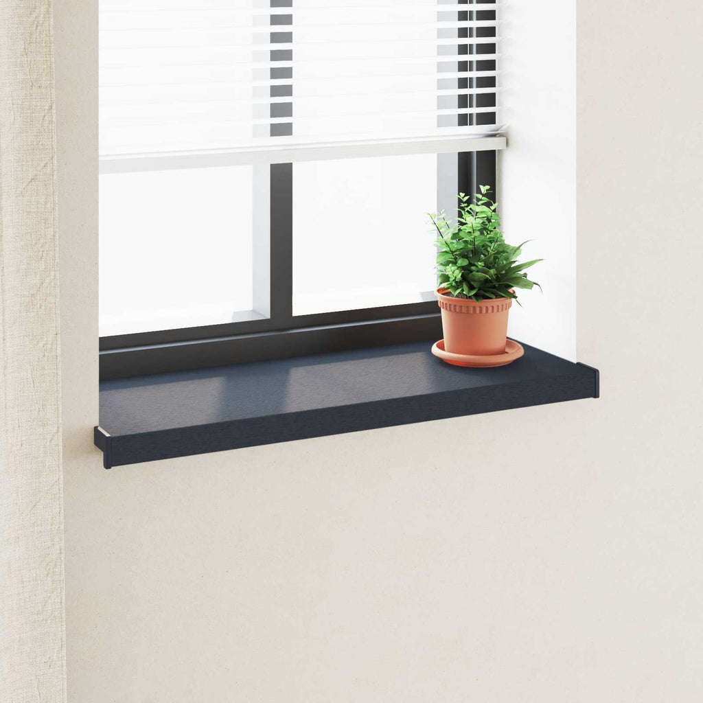 Fensterbank Anthrazit mit Holzmaserung 60 x 30 x 4,5 cm PVC