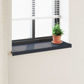 Fensterbank Anthrazit mit Holzmaserung 80 x 35 x 4,5 cm PVC