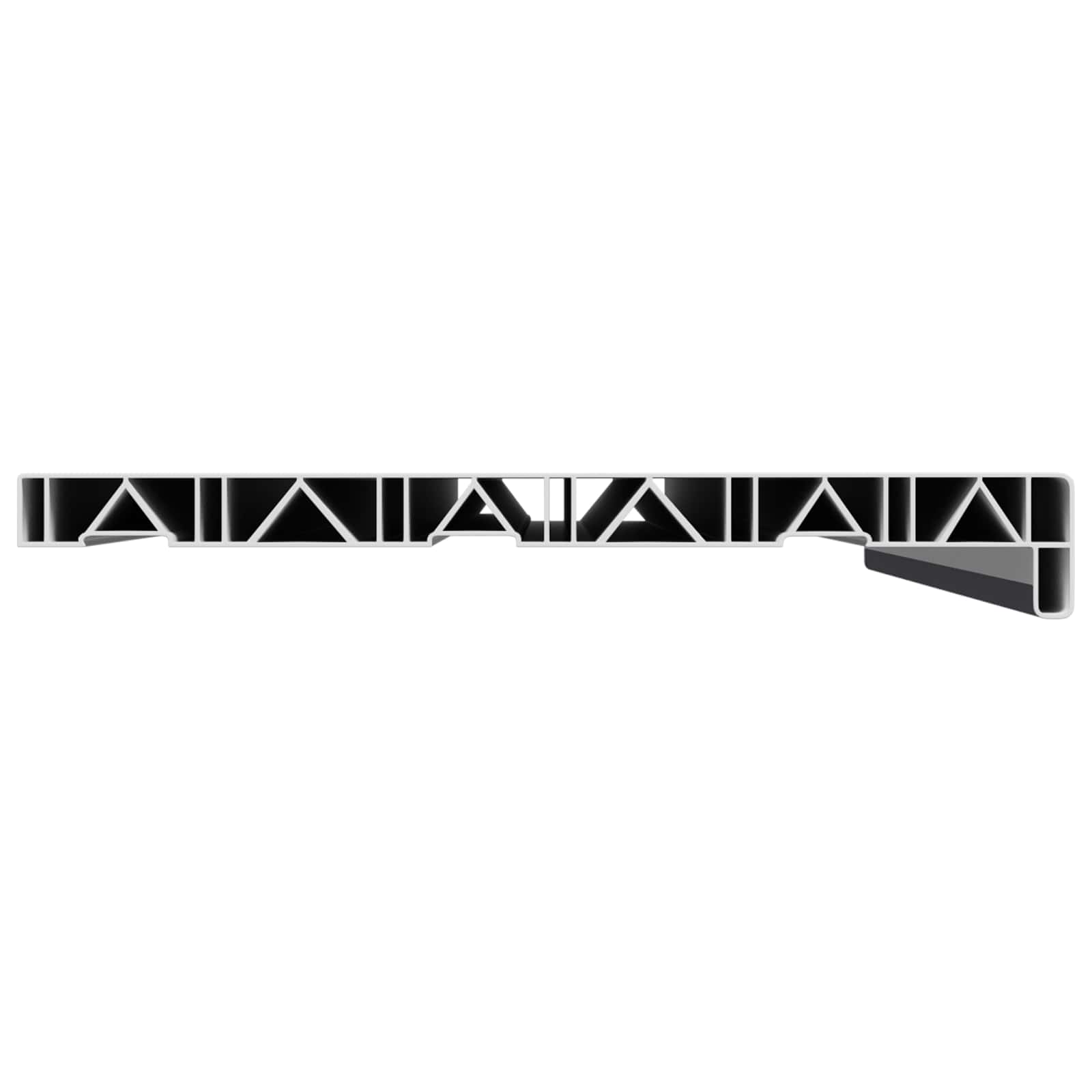 Fensterbank Anthrazit mit Holzmaserung 80 x 35 x 4,5 cm PVC