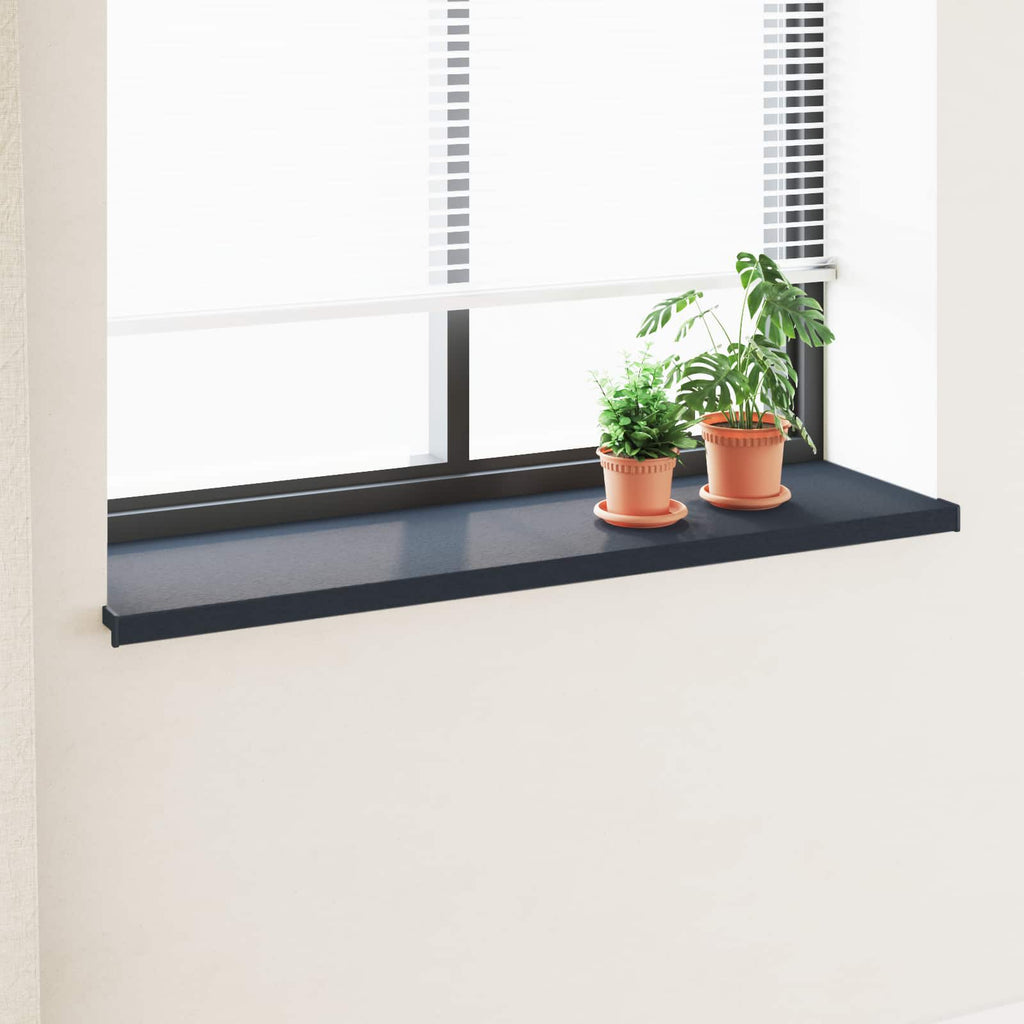 Fensterbank Anthrazit mit Holzmaserung 140 x 40 x 4,5 cm PVC