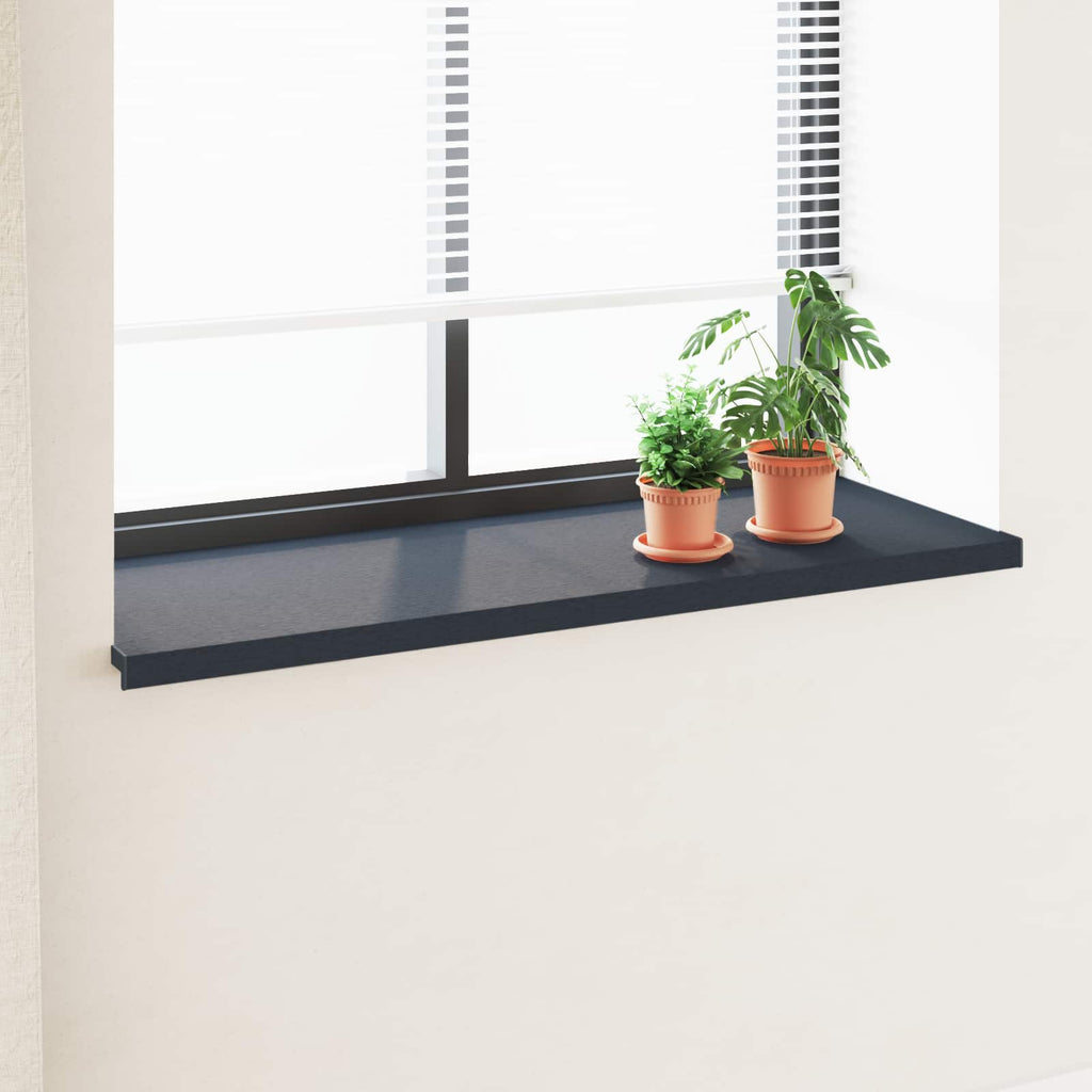 Fensterbank Anthrazit mit Holzmaserung 140 x 50 x 4,5 cm PVC