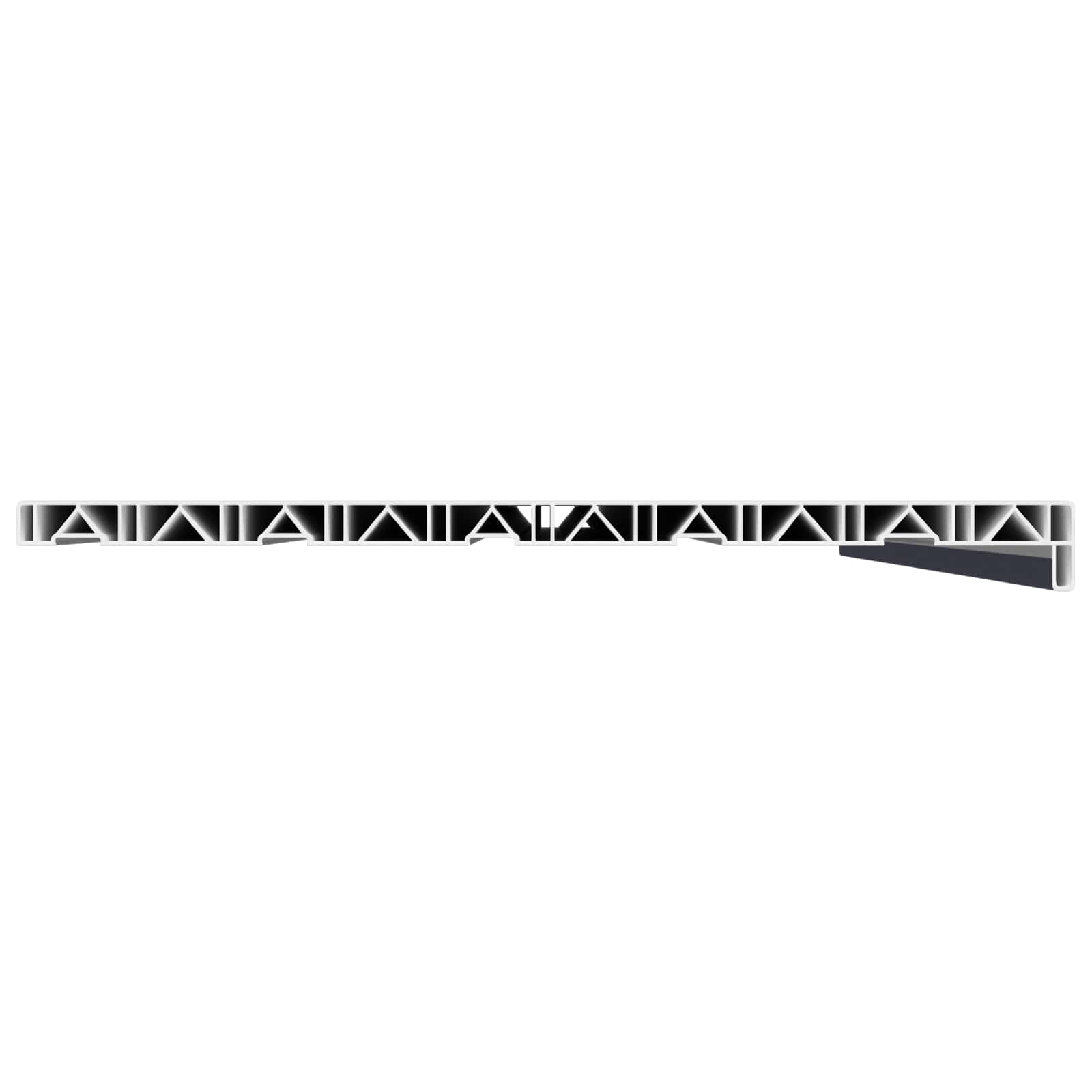 Fensterbank Anthrazit mit Holzmaserung 140 x 50 x 4,5 cm PVC